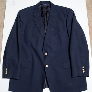 Brooks Brothers Navy w/ Gold Buttons 46R Sportcoat